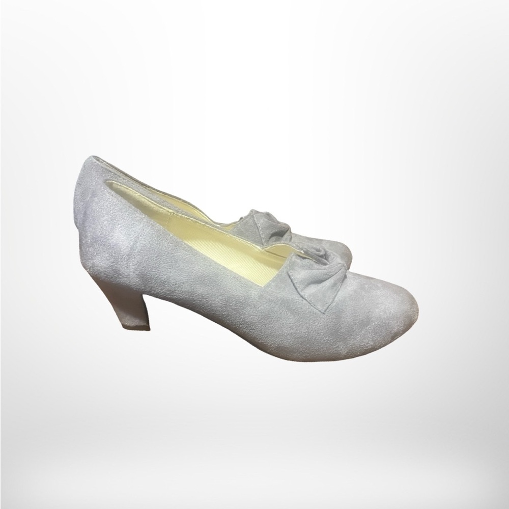 Ally Pumps Women Size 10  Vintage Style 2 Inch Heels Suede Gray‎